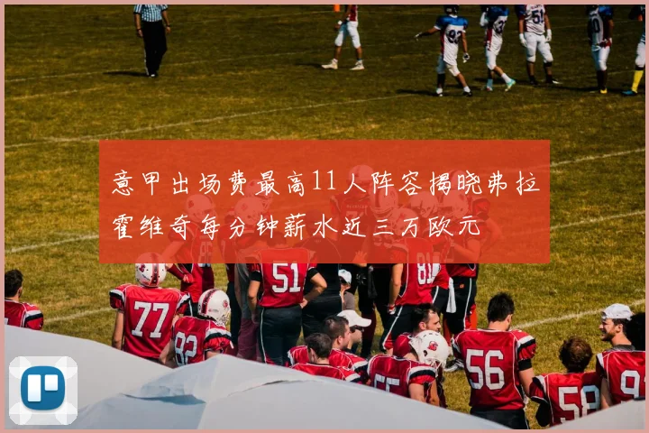 意甲出场费最高11人阵容揭晓弗拉霍维奇每分钟薪水近三万欧元
